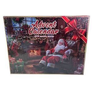 Advent Calendar Santa 1008 Piece Jigsaw Puzzle Christmas Holiday New Sealed